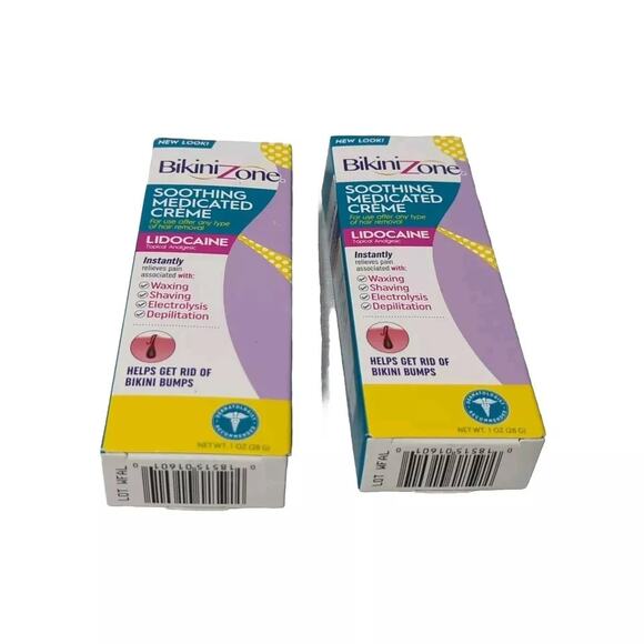 BikiniZone Soothing Medicated Creme wiith Lidocaine Topical Analgesic Lot of 2 - Picture 2 of 6